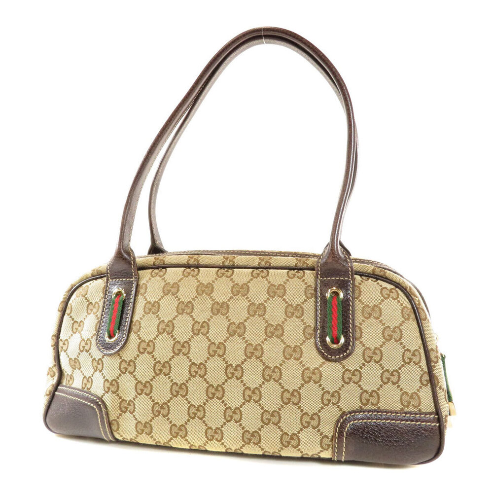 Gucci GG Canvas Princy Boston bag monogram canvas brown leather - Picture 2 of 10